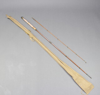 A Patstone & Son of Southampton 9'6" two piece fly fishing rod 