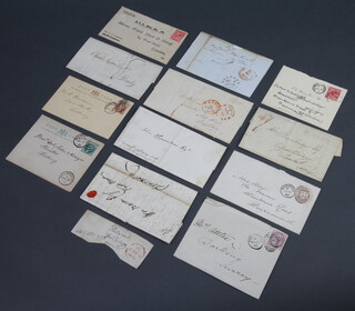 A quantity of Victorian stamped envelopes and letters 