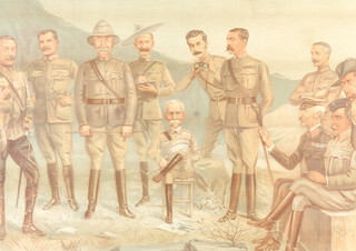 Vanity Fair, Spy, Boer War study, "A General View" including General Baden Powell 39cm x 53cm  