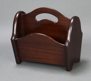 A rectangular mahogany twin section Canterbury 34cm h x 42cm w x 27cm d 