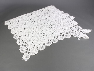 A crocheted bedspread 178cm x 111cm 