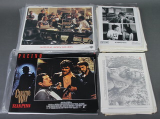 A collection of 12" x 40" lobby cards including Carlito's Way, Clockers, together with various black and white smaller ditto 10" x 8 1/2"  