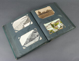 An album of black and white postcards 