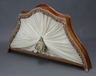 A French style serpentine fronted mahogany bed canopy 9cm x 119cm w x 64cm d 