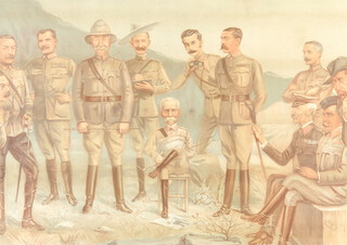 Vanity Fair, Spy, Boer War study, "A General View" including General Baden Powell 39cm x 53cm  (foxing) 