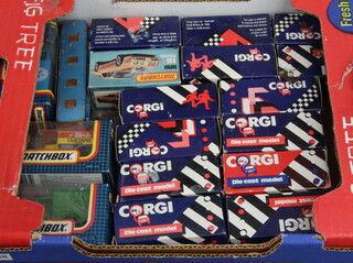 A Corgi diecast model Pontiac Firebird, 12 other boxed Corgi models and 5 other models