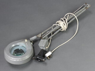 A Thousand & One Lamps Ltd, anglepoise inspection lamp with magnifying lens