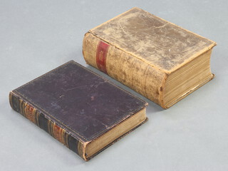David Davidson, The Complete Family Bible leather bound together with one other family bible