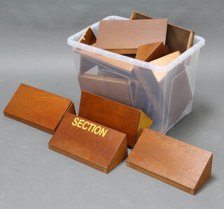 A Ministry of Works 10 section wall mounted letter rack (disassembled)