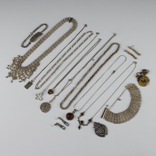 A quantity of silver and other costume jewellery, weighable silver 90 grams