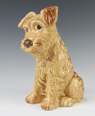A Sylvac tan figure of a seated terrier no.1380 28cm 