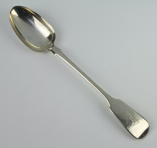 A William IV silver fiddle pattern basting spoon, London 1832, 134 grams 