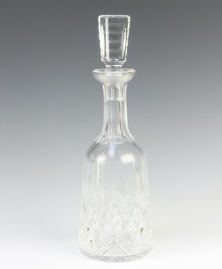 A Waterford Crystal mallet shaped decanter and stopper 32cm 