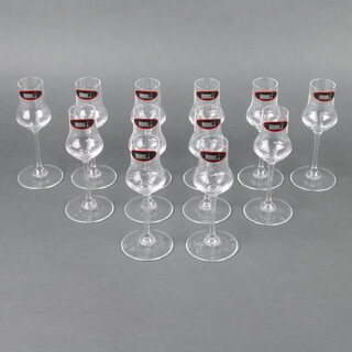 A set of 12 Riedel tulip shaped liqueur glasses 