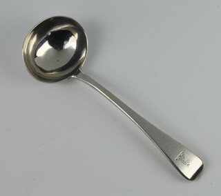 A Victorian silver sauce ladle, London 1844, by Chawner & Co, 67 grams