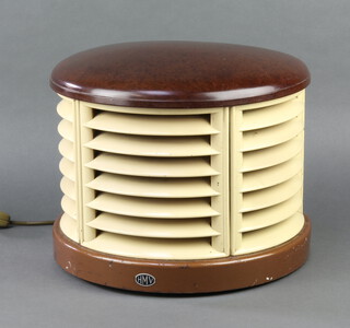 An Art Deco HMV Cavendish beehive style heater, converted to a lamp 25cm h x 32cm w x 23cm d 