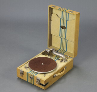 A Triumph portable manual gramophone (no handle) 16cm x 30cm x 42cm 