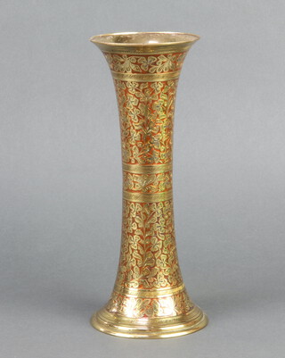 A Benares waisted brass vase 5cm x 9cm 