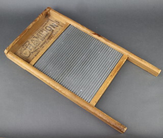 The Champion No.40 pine and metal washboard 60cm h x 31cm w x 5cm d 