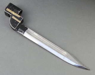 A No.9 Mk4 bayonet (no scabbard) with leather grip 