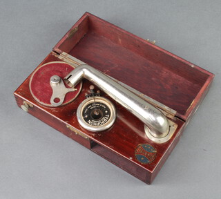 A Terpophon miniature portable gramophone complete with key (overwound)