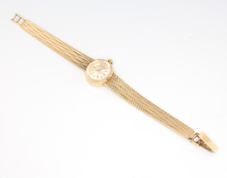 A lady's 9ct yellow gold Omega wristwatch 15.2 grams including the glass