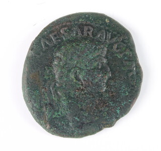 A Claudius Sestertius bronze coin 
