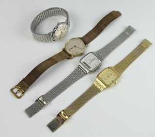 A gentleman's vintage Dogma wristwatch with seconds at 6 o'clock, 3 other wristwatches 