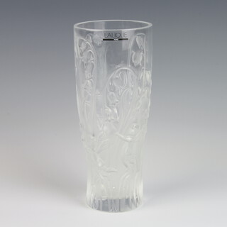 A Lalique Elfes glass vase, engraved Lalique France 18cm 