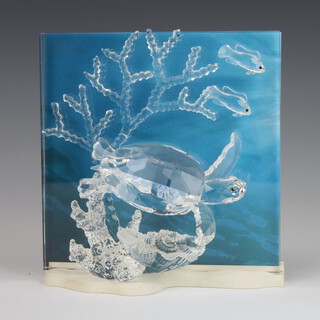 A Swarovski Crystal Wonders of The Sea "Eternity" depicting a sea turtle 20cm, boxed 