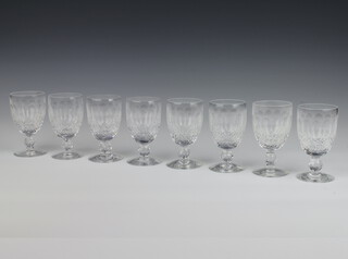 A set of 8 Waterford Crystal Colleen pattern wine glasses 12cm 