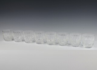 A set of 8 Waterford Crystal Colleen pattern tumblers/whisky glasses 8cm 