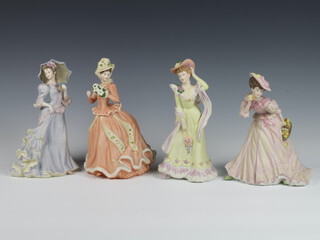Four Wedgwood figures - Christina 23cm, Georgina 23cm, Harriet 23cm and Abigail 23cm 