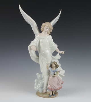 A Lladro figure group - Guardian Angel no.6352 47cm 
