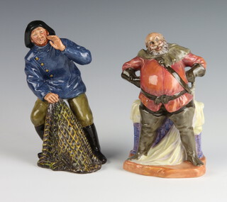 Two Royal Doulton figures - Sea Harvest HN2257 18cm and Falstaff HN2054 17cm