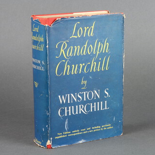 Winston S Churchill, 1 volume "Lord Randolph Churchill" published by Odhams Press (New Edition 1951), signed Winston S Churchill, with paper dust cover (damage to dust cover) 
