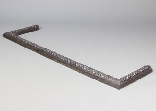 A Victorian cast iron fire curb 5cm h x 126cm w x 35cm d 
