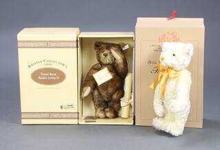 A Steiff 2000 British Collectors limited edition teddy bear with certificate no. 01223 boxed and a ditto 1995 bear Brown Tipped 35 with certificate no.00776  