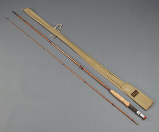 A Sharpes of Aberdeen "The Scottie" 9' two piece split cane fly fishing rod, in original cloth bag  