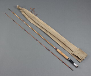 A Forshaws of Liverpool "The Palace" no.5 7' two piece split cane trout fishing rod with 3/4 line weight, in cloth bag  