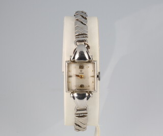 A lady's steel cased Tudor Art Deco wristwatch 15mm x 15mm