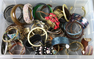 A collection of vintage and other bangles and bracelets