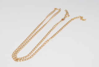 A 9ct yellow gold necklace 1.4 grams, 42cm 