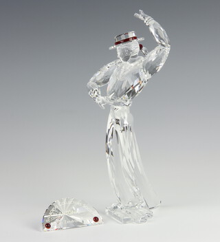 A 2003 Swarovski Crystal figure "Antonio" together with certificate, 20cm boxed  and a Swarovski Collectors Society name plinth, boxed 