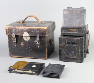 A Thornton Packard Zodel reflex plate camera complete with carrying case 