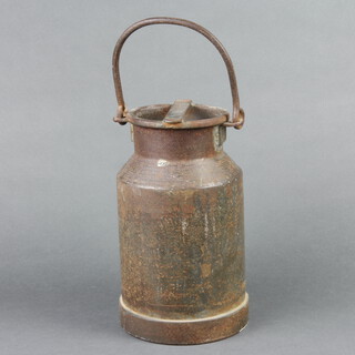A 19th/20th Century milk canister 23cm x 14cm 