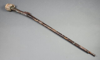 A 19th Century native matchlock gizelle with 112cm barrel, rusted and corroded in places 