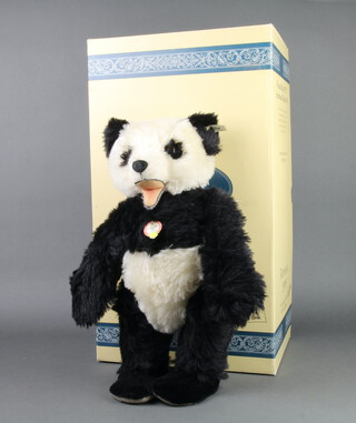 A Steiff limited edition 1951-1985 panda replica bear no.1530 of 3000, 48cm, complete with box and certificate 
