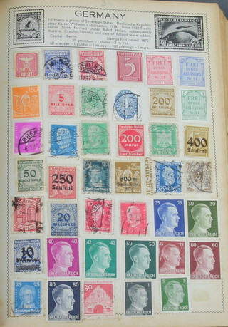 An album of used world stamps including GB, Victoria to George VI, Transvaal, New Zealand, Newfoundland, Italy, India, Greece