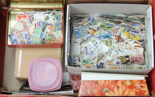 A collection of GB used stamps, some on paper 